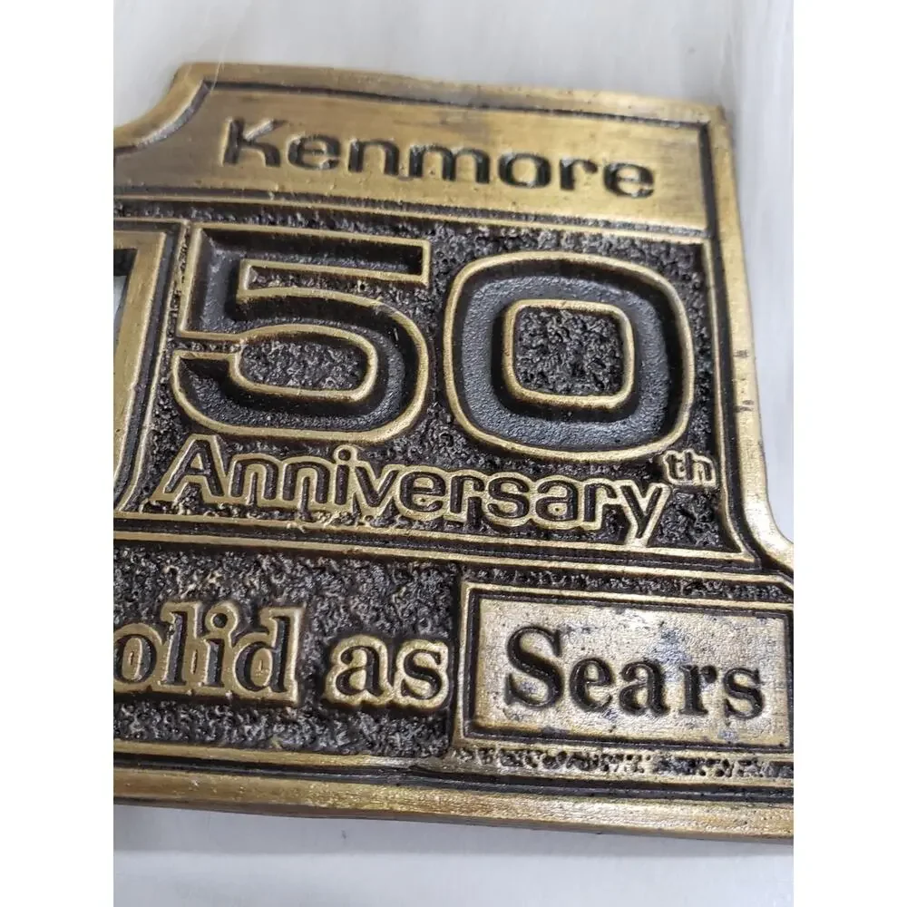 Kenmore 50th‎ Anniversary Sears Belt Buckle Vintage Advertising Vintage Brass